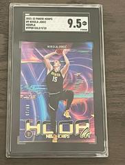 Nikola Jokic [Hyper Gold] #9 Basketball Cards 2021 Panini Hoops Hoopla Prices
