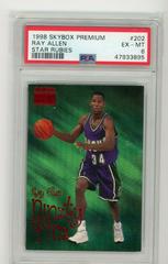 Ray Allen Star Rubies Basketball Cards 1998 Skybox Premium Prices