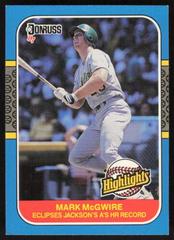 Mark McGwire #46 Baseball Cards 1987 Donruss Highlights Prices