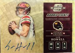 Sam Howell [2002 Throwback Autograph Gold Vinyl] #02TR-SH Football Cards 2022 Panini Contenders Optic Throwback Rookie Autographs Prices