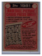 Back | White Sox Header Baseball Cards 1981 Coca Cola