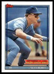 Sean Berry #15 Baseball Cards 1991 Topps '90 M.L. Debut Prices
