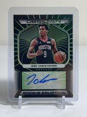 Josh Christopher [Green] Basketball Cards 2021 Panini Obsidian Rookie Eruption Signatures Prices