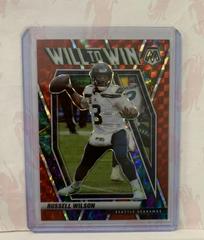 Russell Wilson [Red Mosaic] #WW-5 Football Cards 2021 Panini Mosaic Will to Win Prices