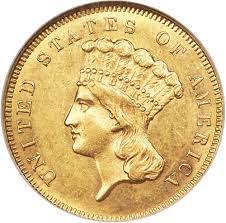 1855 S Coins Three Dollar Gold Prices