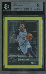 Ja Morant [Gold] #95 Basketball Cards 2020 Panini One and One Prices