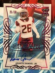 Asante Samuel Jr. [Pink] #CA-ASJ Football Cards 2021 Leaf Trinity Clear Autograph Prices