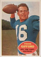 Frank Gifford #74 Football Cards 1960 Topps Prices