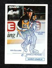 Mario Lemieux [French] #380 Hockey Cards 1991 Pinnacle Prices