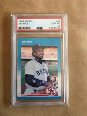 Actual Card | Jim Rice Baseball Cards 1987 Fleer