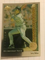 Larry Walker #52 of 60 Baseball Cards 1998 Upper Deck 10th Anniversary Preview Prices