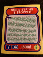 Don’s String Is Stopped Baseball Cards 1988 Score Magic Motion Great Moments in Baseball Prices