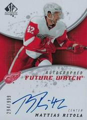Mattias Ritola [Autograph] Hockey Cards 2008 SP Authentic Prices