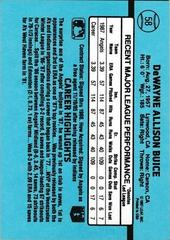 Back Of Card | DeWayne Buice Baseball Cards 1988 Donruss
