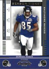 Derrick Mason #7 Football Cards 2005 Playoff Contenders Prices