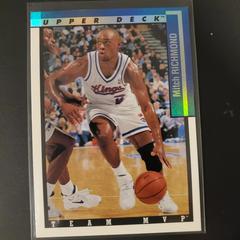 Mitch Richmond #TM23 Basketball Cards 1993 Upper Deck Team MVP's Prices