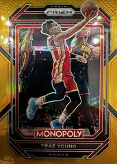 Trae Young [Gold] #1 Basketball Cards 2022 Panini Prizm Monopoly Prices
