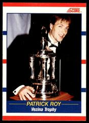 Patrick Roy [Vezina Trophy] Hockey Cards 1990 Score Prices