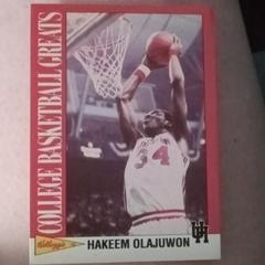 Hakeem olajuwon #11 of 18 Basketball Cards 1992 Kellogg's Raisin Bran College Greats Prices