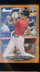 Christian Yelich [Orange] #40 Baseball Cards 2013 Bowman Draft Picks & Prospects Rookies Prices