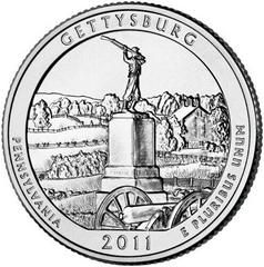 2011 P [GETTYSBURG] Coins America the Beautiful Quarter Prices