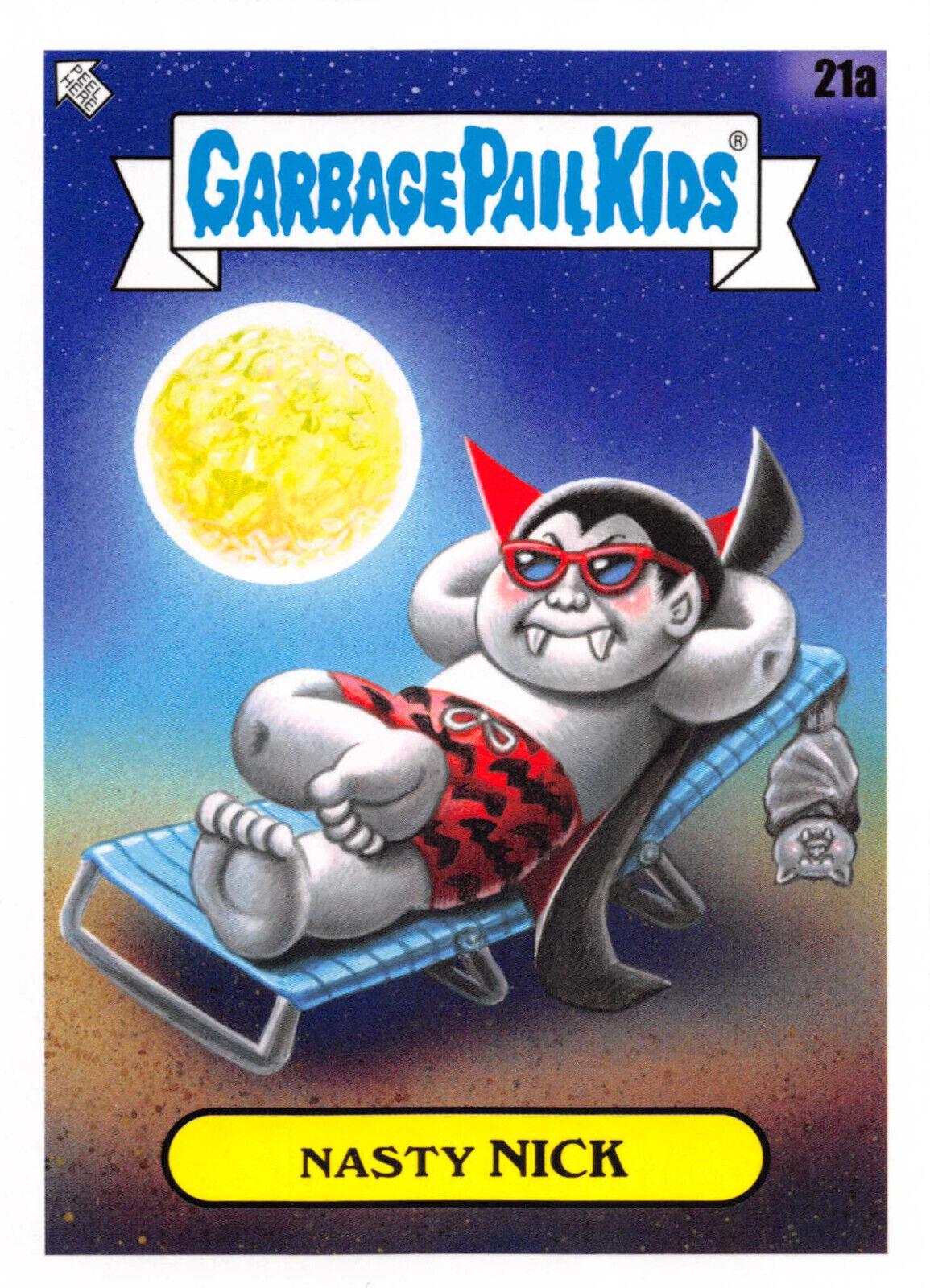 Nasty Nick 8a Garbage Pail Kids Series 1 (1985) - Rare Custom Metal Gold Card