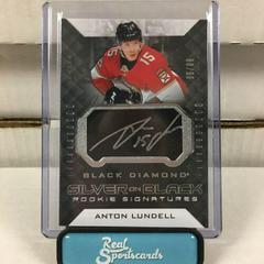 Anton Lundell Hockey Cards 2021 Upper Deck Black Diamond Silver on Black Rookie Signatures Prices