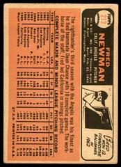 Back | Fred Newman Baseball Cards 1966 Topps
