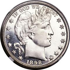 1898 Coins Barber Half Dollar Prices