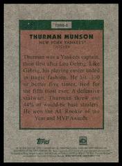 Back | Thurman Munson Baseball Cards 2024 Topps Heritage Baseball Sensation
