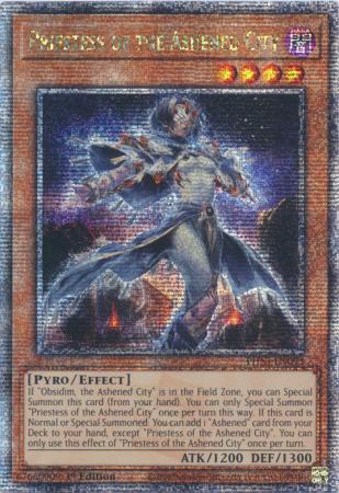 Priestess of the Ashened City [Quarter Century Rare] PHNI-EN093 YuGiOh Phantom Nightmare