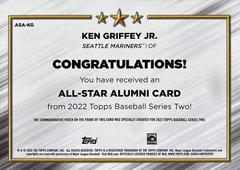 Card Back | Ken Griffey Jr. Baseball Cards 2022 Topps All Stars Alumni