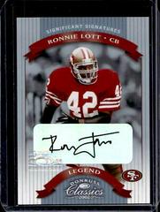 Ronnie Lott [Significant Signatures] #147 Football Cards 2002 Panini Donruss Classics Prices