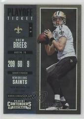 Drew Brees [Playoff Ticket] #7 Football Cards 2017 Panini Contenders Prices