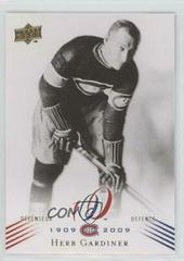 Herb Gardiner Hockey Cards 2008 Upper Deck Montreal Canadiens Centennial Prices