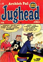 Archie's Pal Jughead #16 (1953) Comic Books Archie's Pal Jughead Prices