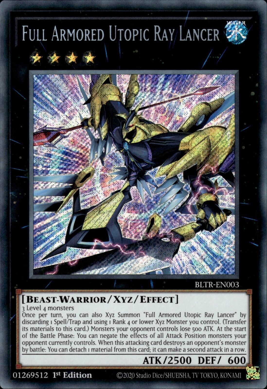 Full Armored Utopic Ray Lancer BLTR-EN003 YuGiOh Battles of Legend: Terminal Revenge