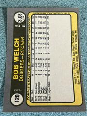 Name On Back Bob | Robert Welch [Name on Back Is Bob] Baseball Cards 1981 Fleer