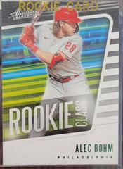 Front Of Card | Alec Bohm Baseball Cards 2021 Panini Absolute Rookie Class