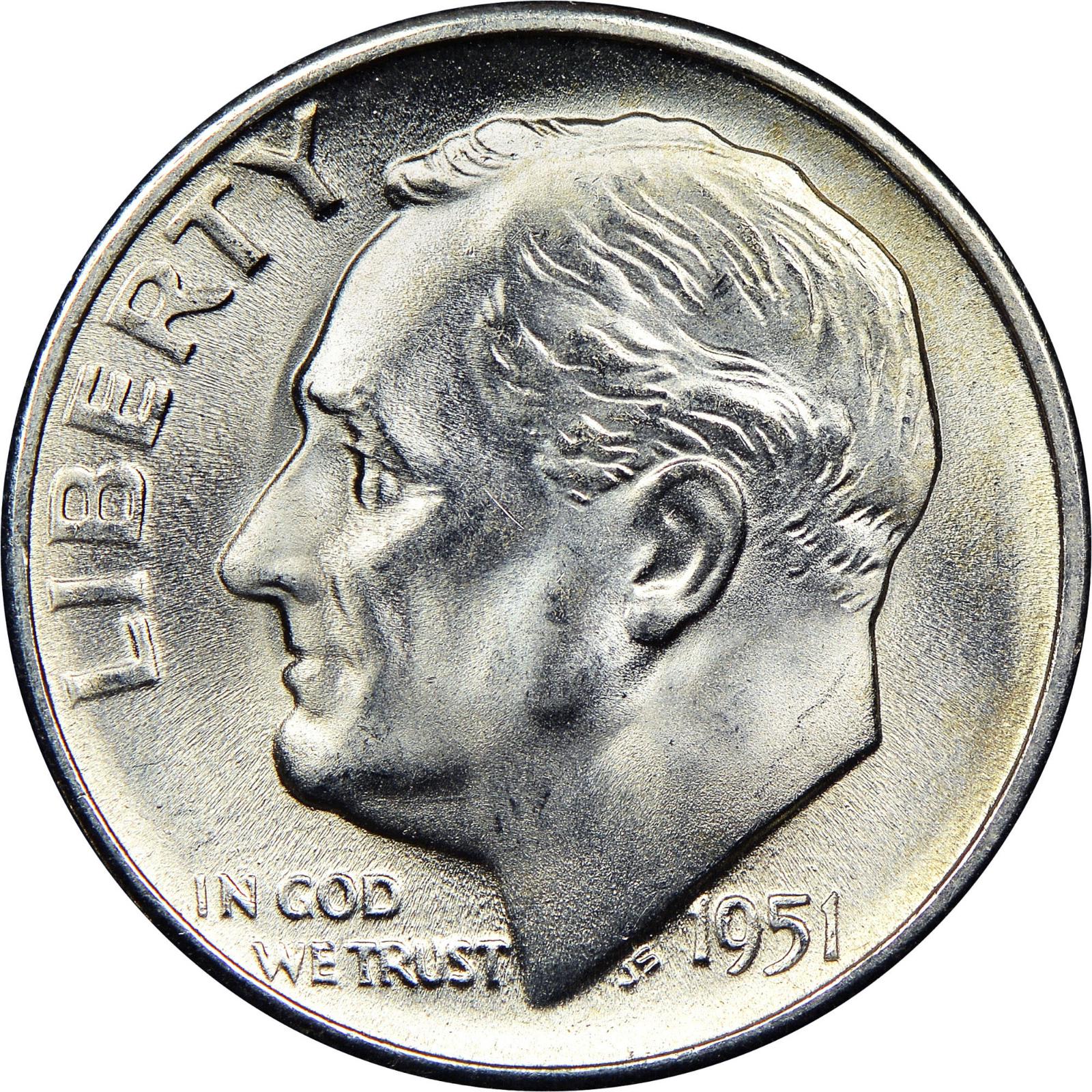 1951 S Coins Roosevelt Dime