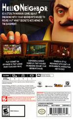 Back Cover | Hello Neighbor Nintendo Switch