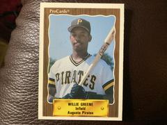 Willie Louis Greene Baseball Cards 1990 ProCards AAA Prices
