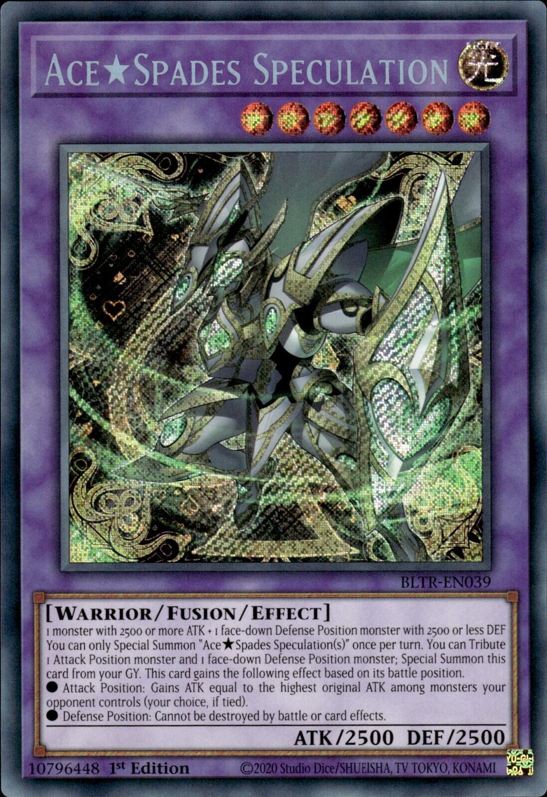 Ace Spades Speculation BLTR-EN039 YuGiOh Battles of Legend: Terminal Revenge