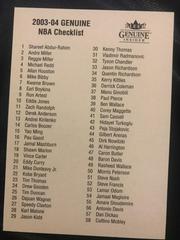 Checklist Basketball Cards 2003 Fleer Genuine Insider Prices