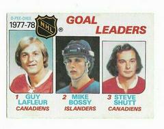 Goal Leaders [Lafleur, Bossy, Shutt] #63 Hockey Cards 1978 O-Pee-Chee Prices