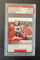 Duncan Keith #RR33 Hockey Cards 2004 SP Authentic Rookie Redemption Prices