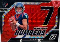 C.J. Stroud [Red] #5 Football Cards 2023 Panini Zenith Behind the Numbers Prices