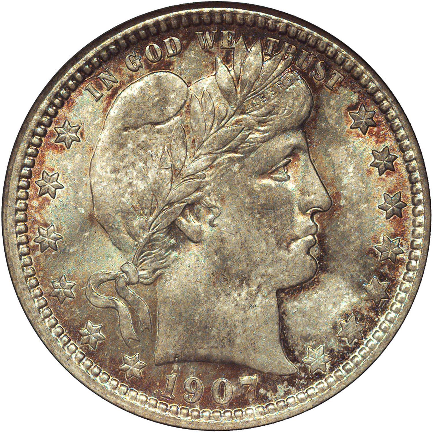 1907 O Coins Barber Quarter