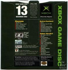 Back Cover | Official Xbox Magazine Demo Disc 13 Xbox