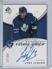 Luke Schenn [Autograph] Hockey Cards 2008 SP Authentic Prices